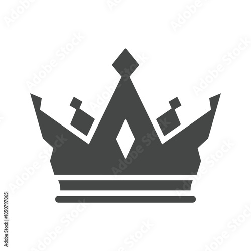 Black crown icon on white background