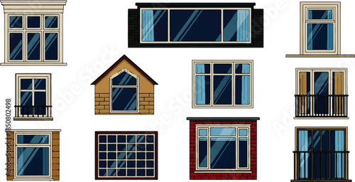 windows of a building