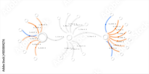 Blockchain transaction vector visualization showing crypto transfer between network nodes. Digital finance concept for web3 and defi representing secure peer to peer payments and smart contract data.