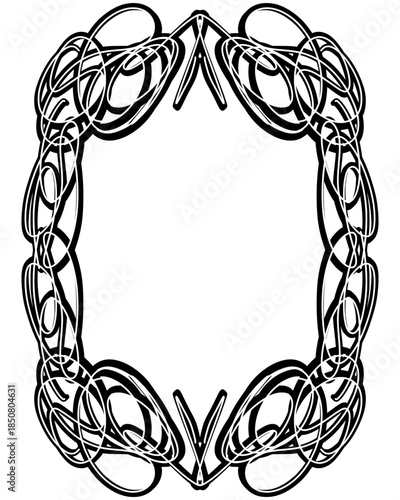 vector frame with floral ornament