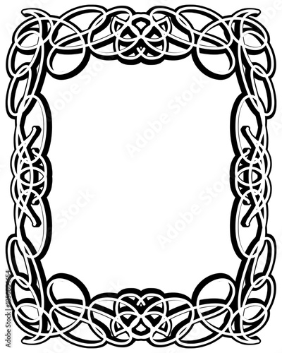 decorative frame with floral ornament