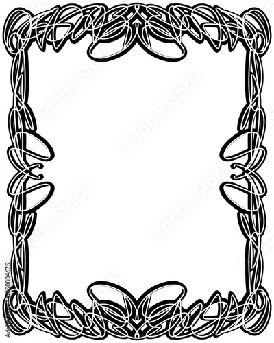 decorative frame with floral ornament
