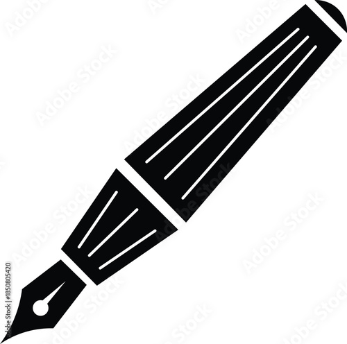 Pen Writing Fountain Ink Signature Document Author Literature Stationery Icon