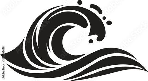 Wave Ocean Sea Water Abstract Logo Splash Surf Flow Symbol
