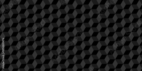 Cubic wall texture pattern. seamless cube grid hexagon technology background. Geometric pattern illustration mosaic, square and triangle wallpaper.