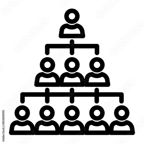 Organization Relation Competition Elimination Icon from Data Analysis Icon Collection (Outline style)