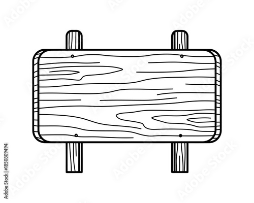 Wooden Sign: A meticulously crafted wooden sign, perfect for conveying messages with timeless rustic appeal. The sign evokes a sense of tradition and natural simplicity.