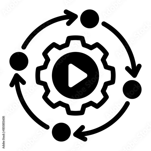System Operation Process Configuration Icon from Data Analysis Icon Collection (Mixed style)