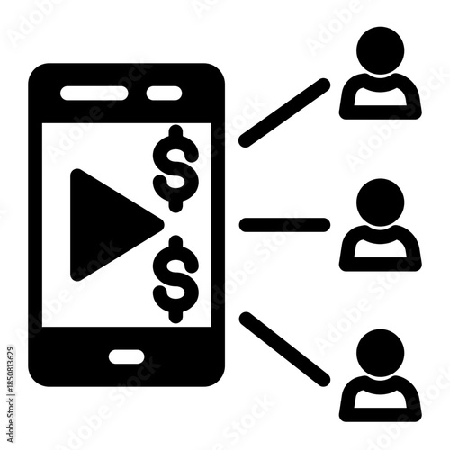 Subscription Content Marketing Follower Icon from Data Analysis Icon Collection (Mixed style)