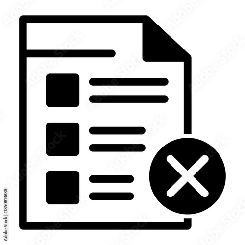 Deny Refuse Block Rejection Icon from Data Analysis Icon Collection (Mixed style)