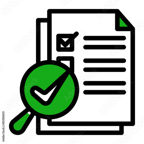 Recommendation Referral Credential Reference Icon from Data Analysis Icon Collection (Outline Color Lineal style)