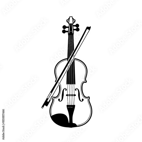 Silhouette of a violin