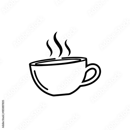 Steaming coffee cup