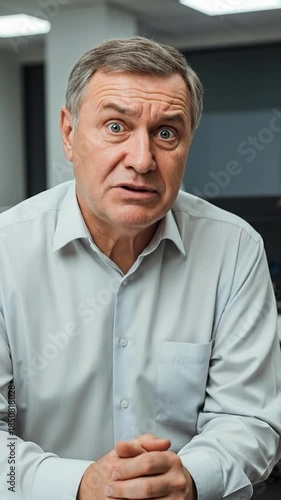 Wallpaper Mural Professional Older Man in Office Setting Expressing Ideas and Thoughts Torontodigital.ca