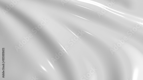 White striped pattern background, 3d wavy lines design, abstract minimal white gray wallpaper.