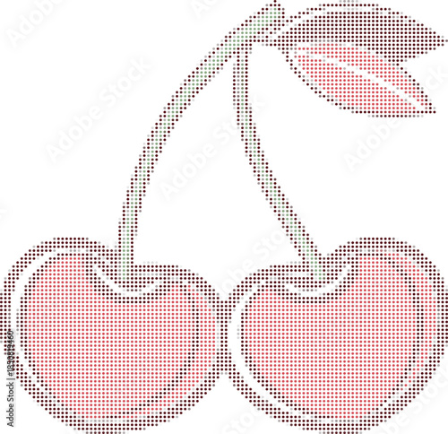 Cherries Fruit Pattern, Sweet Berry Design For Summer Concepts
