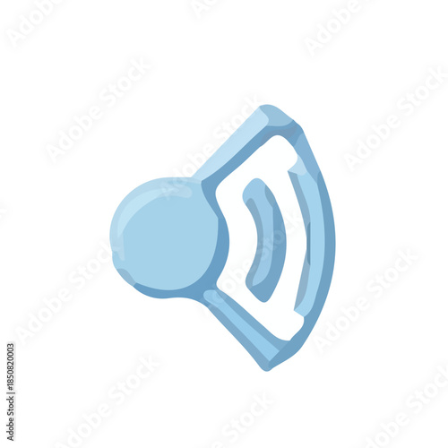 A simplistic icon of a speaker, the universal symbol for sound, stands out with its clean lines, designed to represent audibility and audio-related concepts.