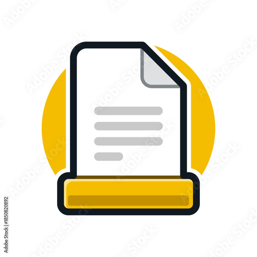 Document, File, Data, and Attachment Cartoon Illustration