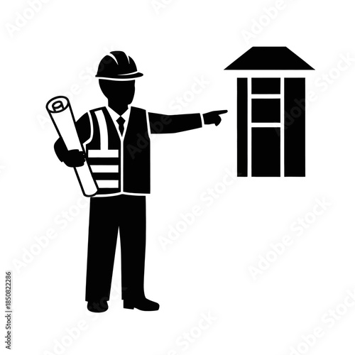 Person's Silhouette in Dimly Lit Room Focusing on Rectangular Light Source