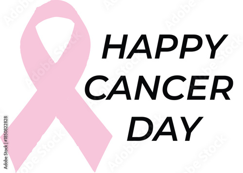 Pink ribbon cancer awareness design with bold message honoring strength, hope, and support for health campaigns