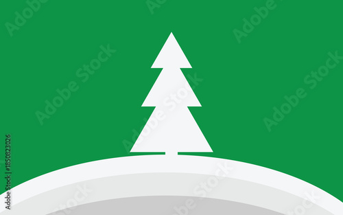 Festive Christmas Background Design with a Stylized Tree