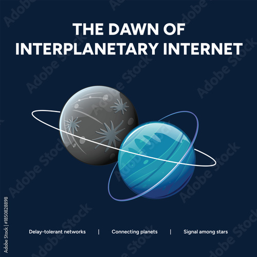 Interplanetary internet connecting planets with delay-tolerant networks