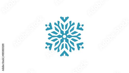 Elegant Snowflake Design Isolated