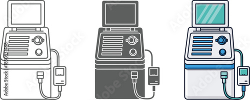 Medical equipment vector icon isolated on white background healthcare and medicine concept modern vector illustration for science and technology