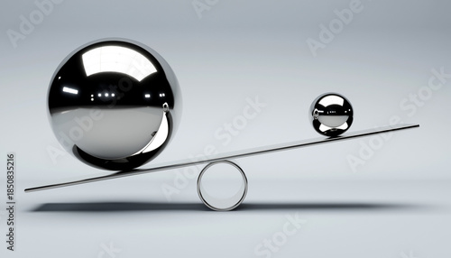 Balance Concept with Large and Small Chrome Spheres on Seesaw Minimal Background.