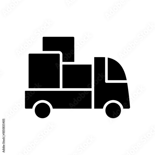 Relocation editable icon. Moving services Illustration sign. Moving symbol. shipping logo.
