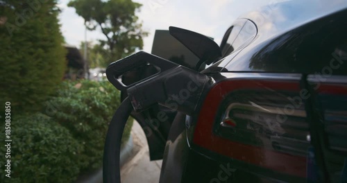 EV car parking electric power station charging transport technology