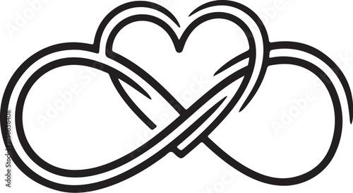 50 Infinity Heart Symbol Vector Bundle