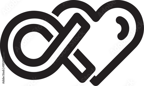 50 Infinity Heart Symbol Vector Bundle