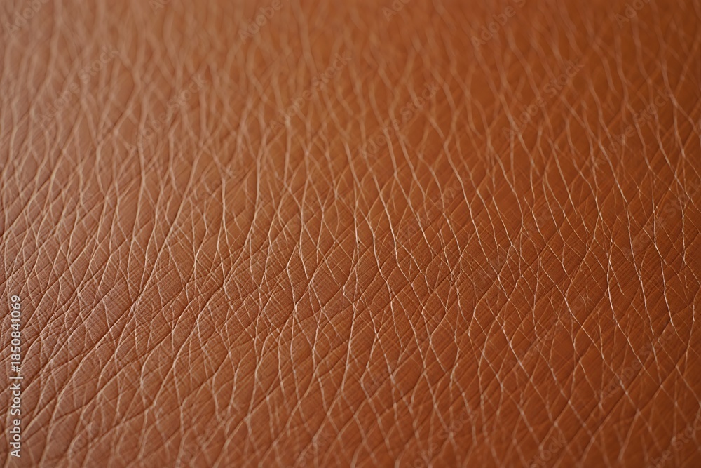 Fototapeta premium Close up texture of brown leather with subtle embossing