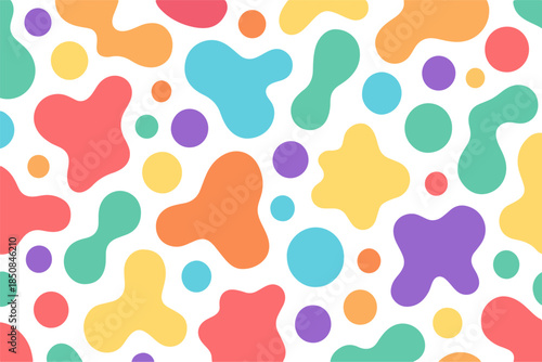 Colorful Abstract Shapes – Playful Decorative Background Clipart Set use for Backgrounds, wallpapers, art prints, digital decor, branding, packaging, creative projects, and educational visuals..eps