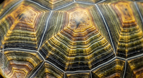 Close Up of Turtle Shell Strata and Patterns