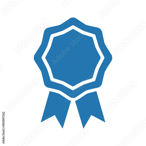 Blue badge or rosette icon