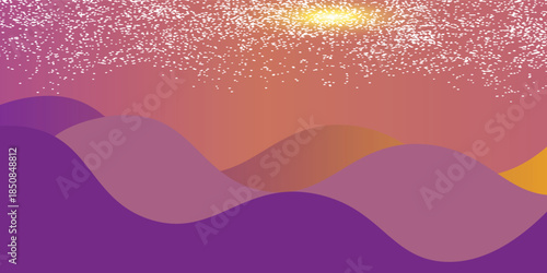 Colorful abstract background with gradient smooth wave lines. Modern vector design