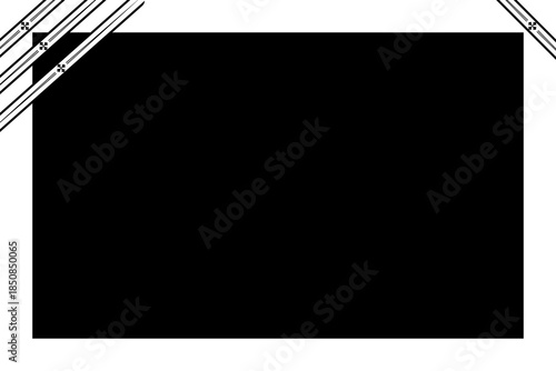 Simple Background Frame, Unique Design Background, White and Black Color, Black Background, Amazing Design