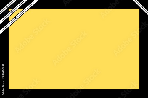 Simple Background Frame, Unique Design Background, Yellow and Black Color, Yellow Background, Amazing Design