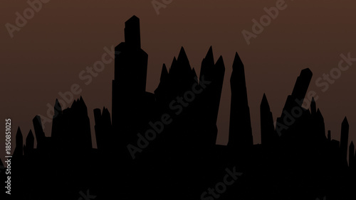 Big city sunset abstract background