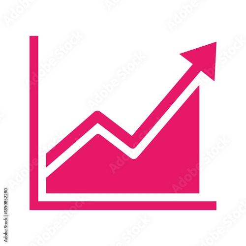 Pink Graph with Upward Trend