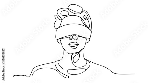 In a business context, this graphic can be a metaphor for unclear vision, poor leadership, or a person taking a blind risk or walking into a trap without a clear plan or understanding of the situation