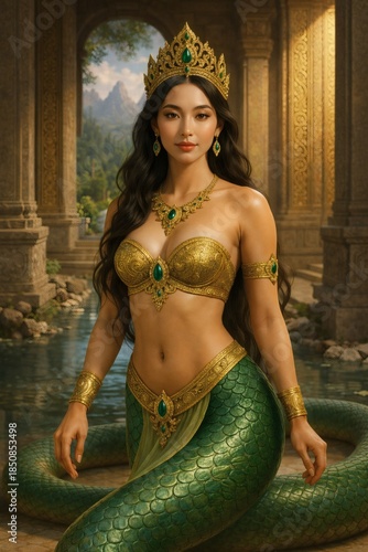 Sacred Snake Goddess in Ancient Palace