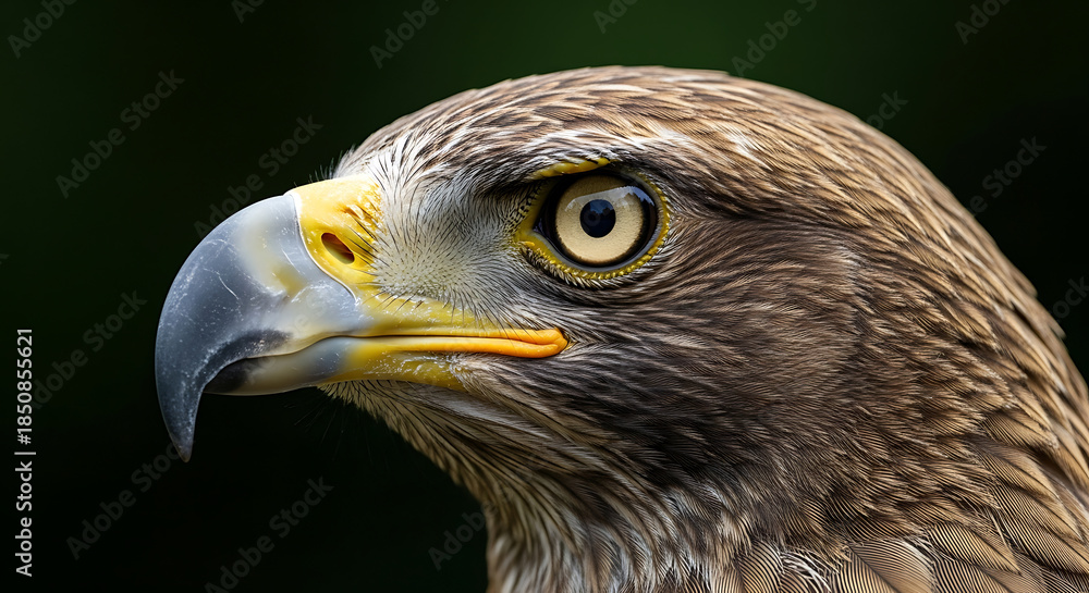 Fototapeta premium Close Up Portrait of Eagle Head End of Beak and Eye