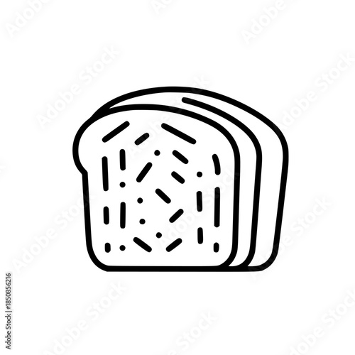 Artisanal Loaf Bread - Delicate Crust Remover Action | Clean, isolated vector art for creative projects.