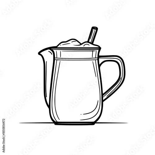 Creamy Delight: Classic Jug Buttermilk | Clean, isolated vector art for creative projects.
