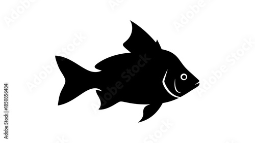 Black Silhouette of a Fish.