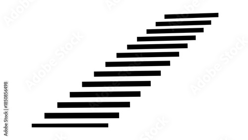 Black Staircase Steps Going Upwards.