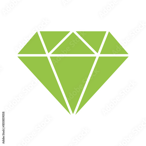 Green diamond icon illustration